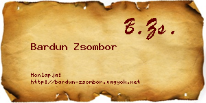 Bardun Zsombor névjegykártya