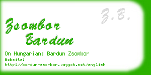 zsombor bardun business card